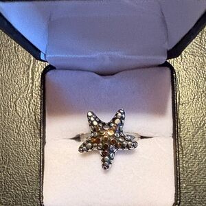 Effy Starfish Ring. Sterling Silver and Bronze.